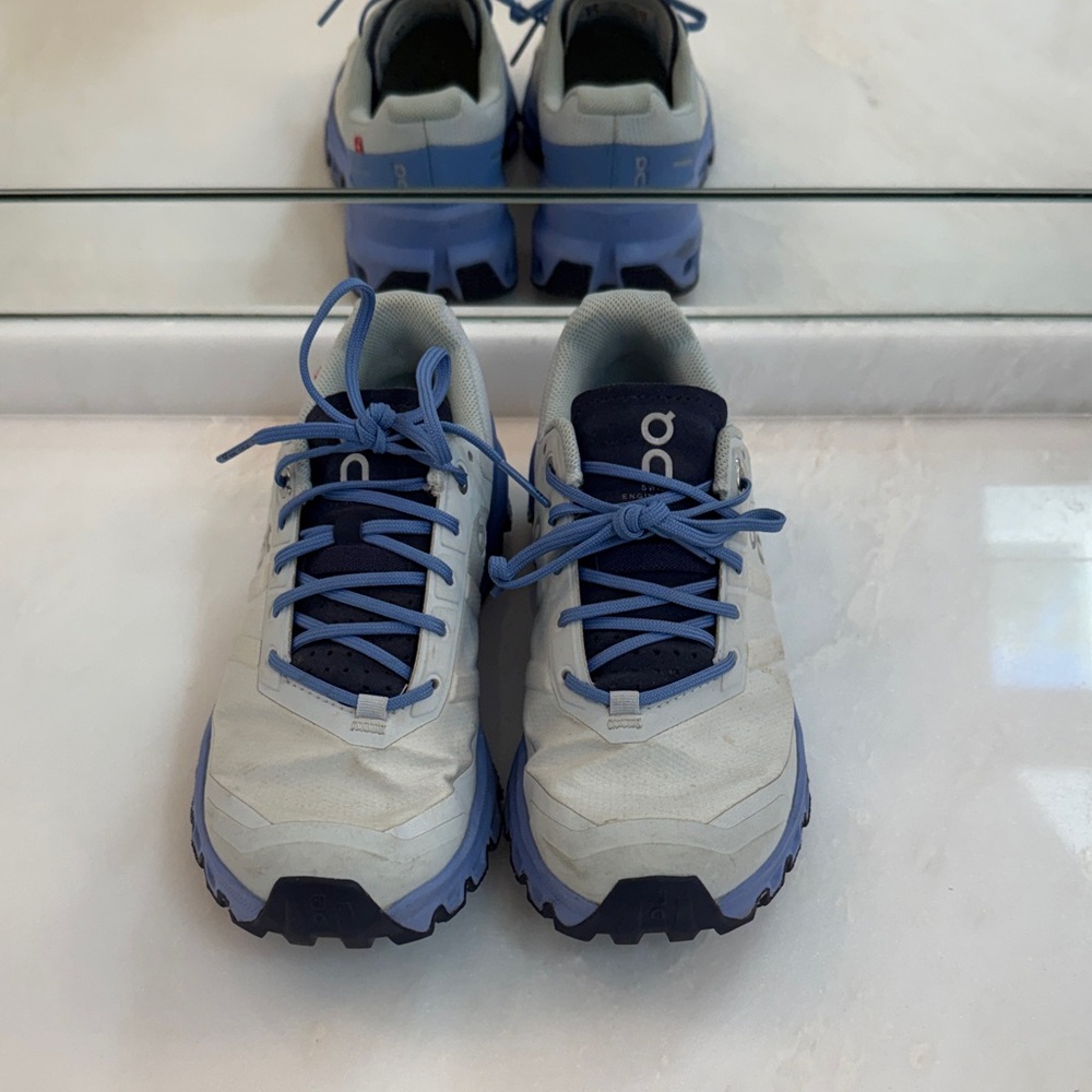 Women's Blue and White Athletic Shoes